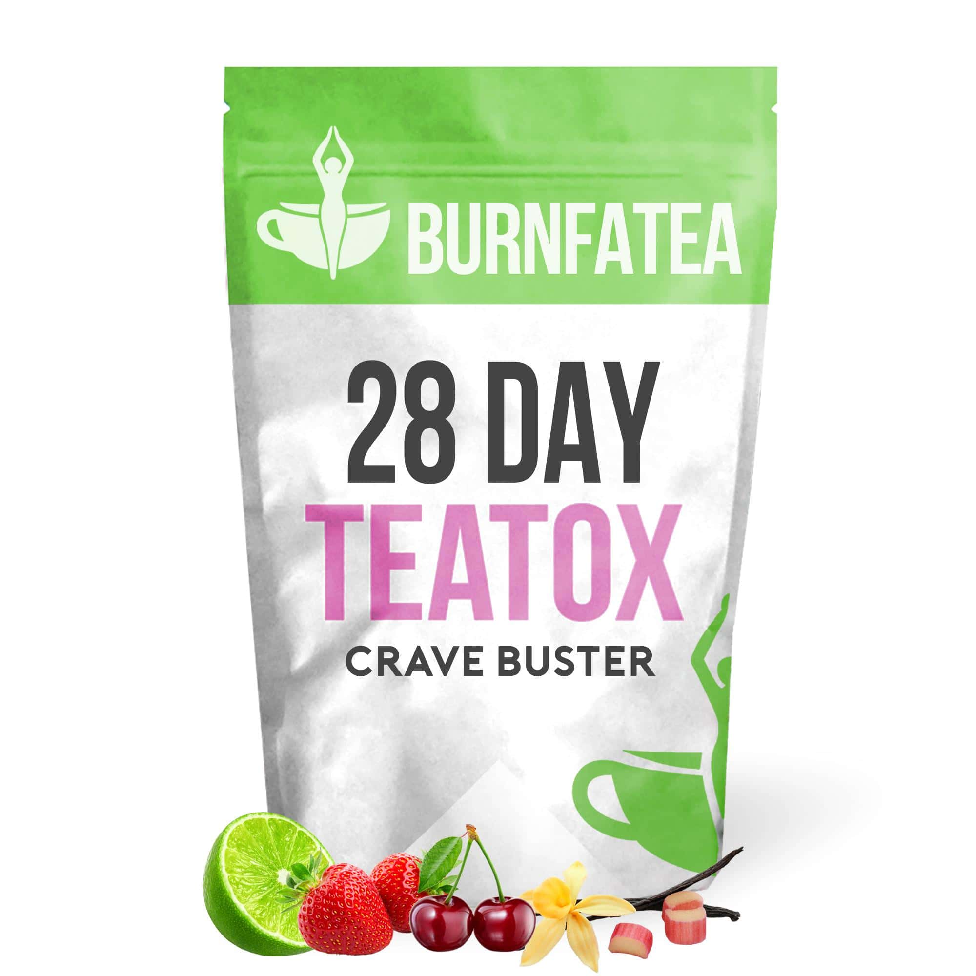 Burnfatea 28 Day Crave Buster Teatox Burnfatea 28 Day Crave Buster Teatox with fruits and herbs for detox.